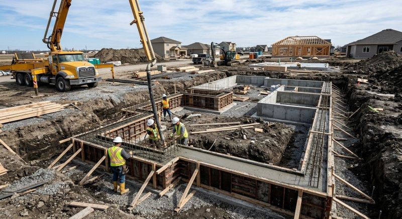 Cement Foundation Installation in Fredericksburg, VA