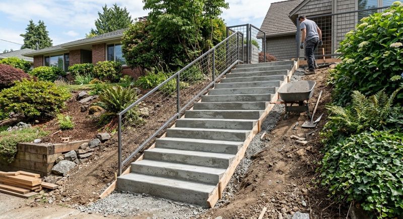 Cement Stairs Installation in Denver, CO