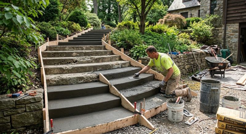 Concrete Stairs Installation in Sacramento, CA