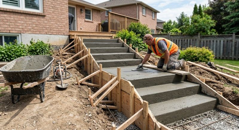 Concrete Steps Pouring in Sacramento, CA