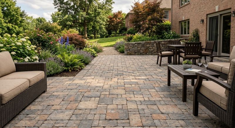 Limestone Patio Installation in Boston, MA