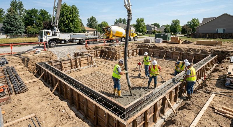 Poured Foundation Installation in Fort Wayne, IN